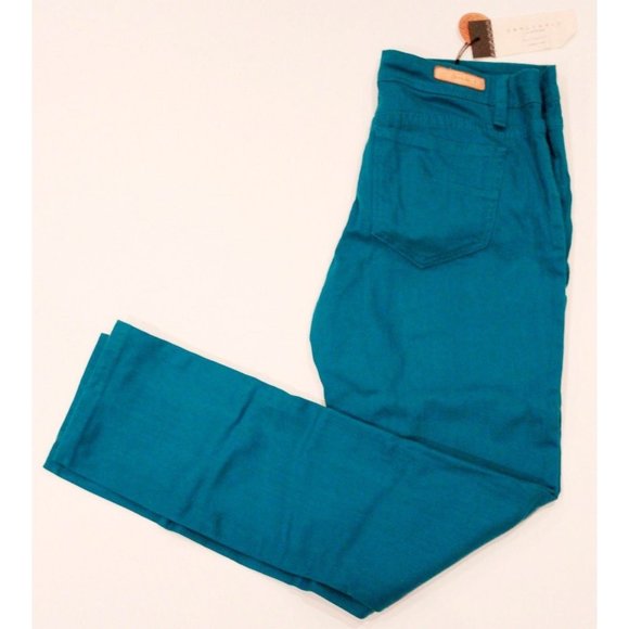 SANCTUARY CLOTHING Denim LOS ANGELES Teal JEANS Straight Leg 28 - Picture 2 of 2